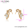 96940 xuping bijoux de mode 18k plaqué boucles d&#39;oreilles en cuivre environnementaux